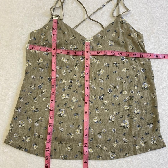 AG Maggie Tank Top, Spaghetti Straps, Floral, Patchouli Multi (Tan), XS NWT - Picture 9 of 12
